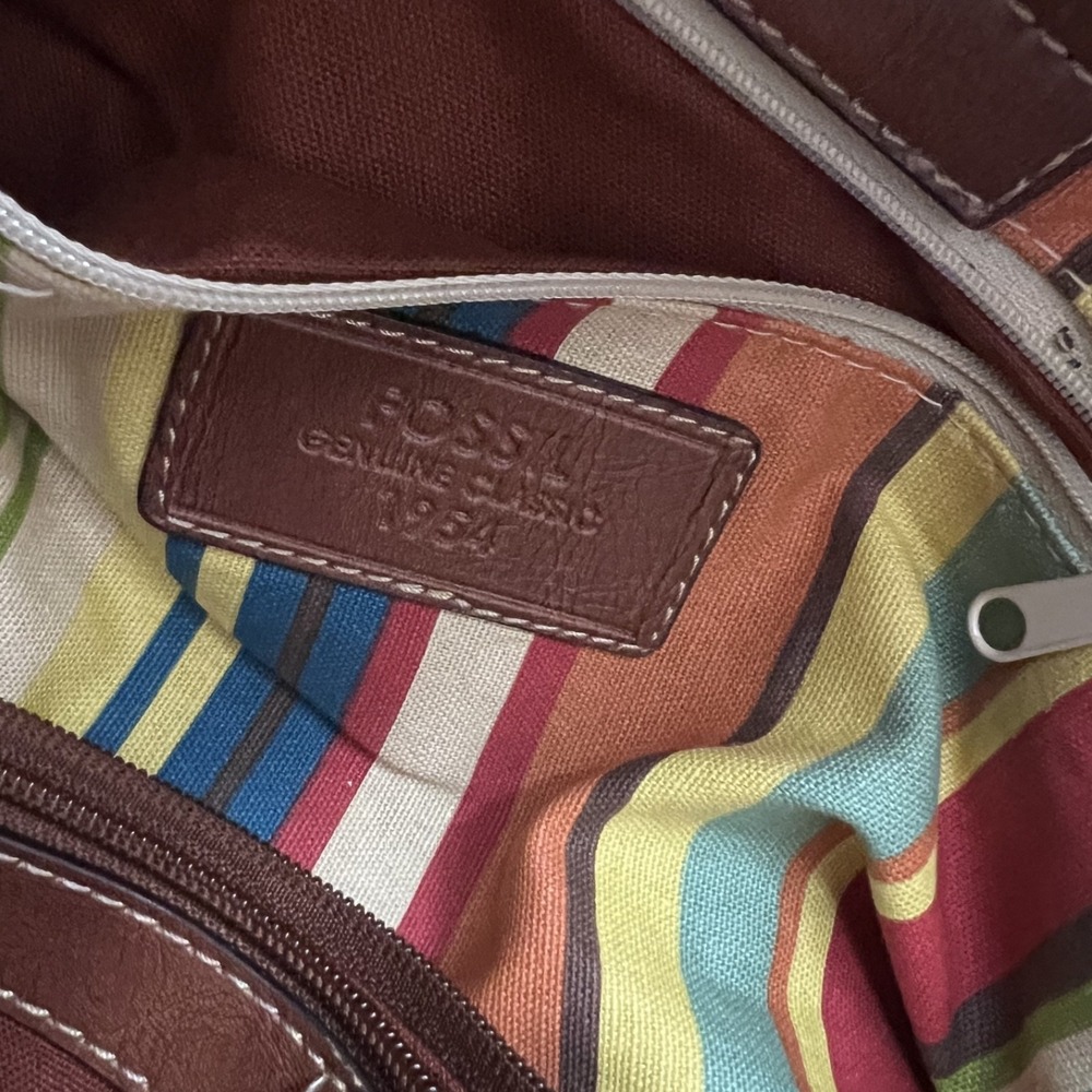 Vintage Y2K Fossil Crossbody Bag Tan‎ Woven Boho Artsy Resort Coastal Travel - Picture 12 of 14